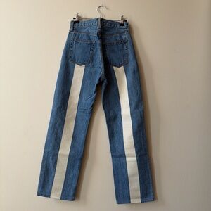 Still Here painted childhood jeans